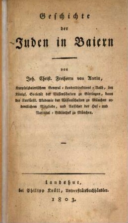 Geschichte der Juden in Baiern