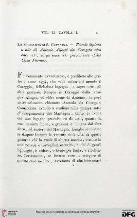 Tavola I - LXII [Text und Tafeln]