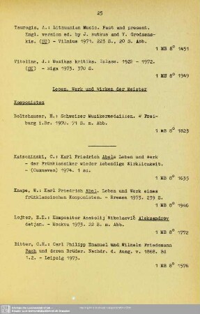 Leben, Werk und Wirken der Meister