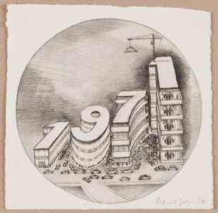 Radierung des Künstlers Erhard Groß, o.T., 1970
