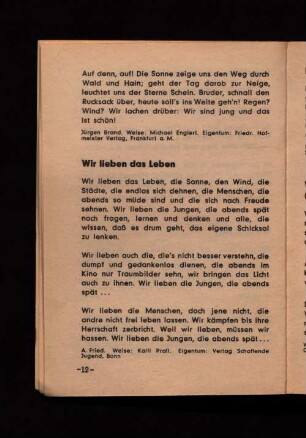 Wir lieben das Leben