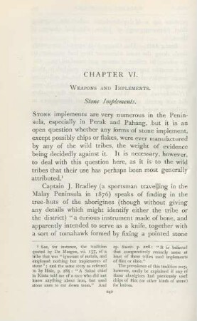 Chapter VI. Weapons and implements