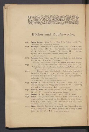 Bücher und Kupferwerke