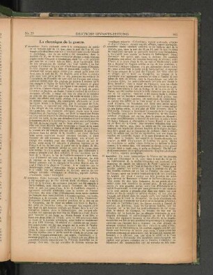 La chronique de la guerre.