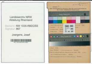 Entnazifizierung Josef Joergens , geb. 04.11.1900 (Wiegemeister)