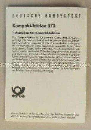 Bedienungsanleitung für Telefon