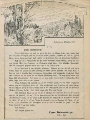 3.1918: Liebe Kameraden