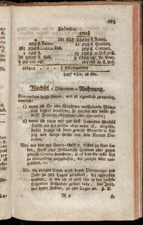 Wechsel-Disconto-Rechnung.
