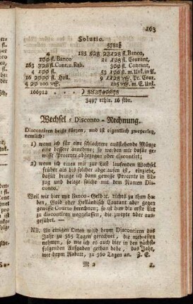 Wechsel-Disconto-Rechnung.