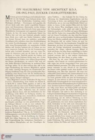 25: Ein Hausumbau von Architekt B.D.A. Dr.-Ing. Paul Zucker, Charlottenburg