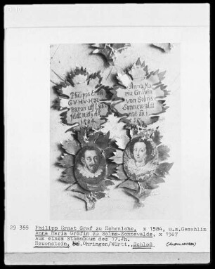 Bild des Casimir Graf Philipp Ernst zu Hohenlohe und Maria Gräfin zu Solms-Sonnewalde