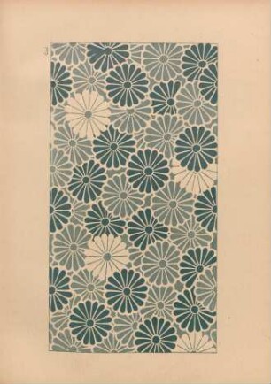 CJJ [Motif de décor. - Chrysanthèmes]