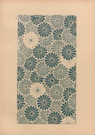 CJJ [Motif de décor. - Chrysanthèmes]