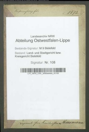 Fuchs, Peter, Buchhalter, Bielefeld. Herbst, Minna, Bielefeld