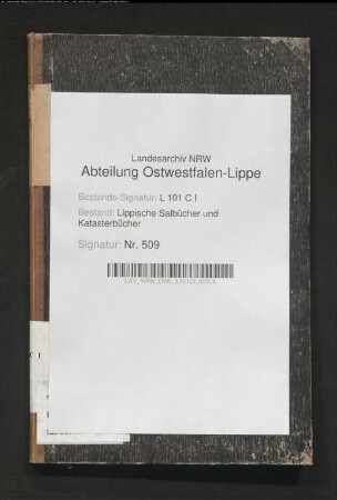 Namensregister zum Salbuch der Stadt Blomberg von 1854