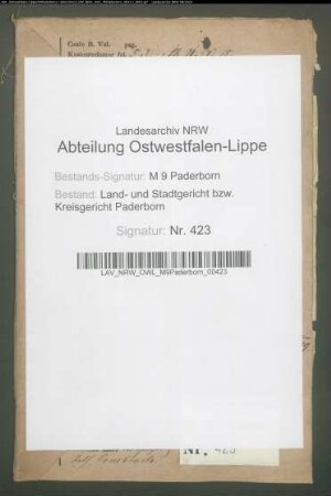 Kreisgerichtsrat Wünnenberg zu Paderborn