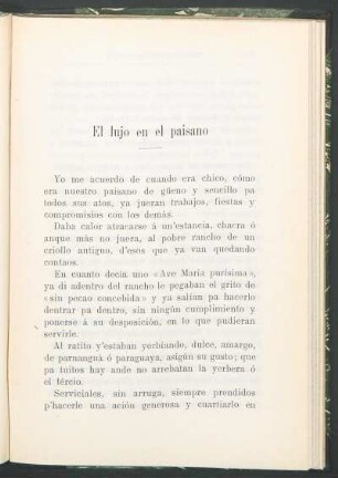 El lujo en el paisano