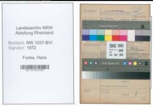 Entnazifizierung Hans Funke , geb. 18.02.1901 (Ingenieur)