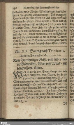 Am XX. Sontag nach Trinitatis
