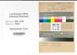 Entnazifizierung Erna Bardelmeyer , geb. 06.12.1922 (Bueroangestellte)