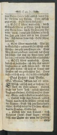 Das Letzte / das Beste