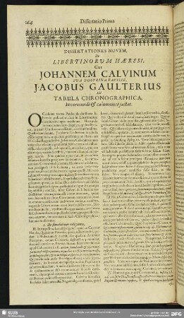 Dissertationes Novem, De Libertinorum Haeresi ...
