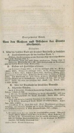 Dreizehnter Titel. Von den Rechten und Pflichten des Staats überhaupt