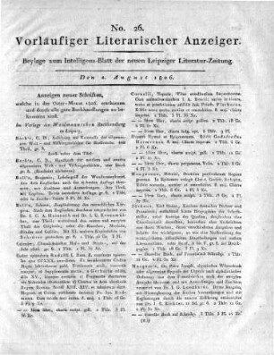 1806-08-02 : 26. Stück