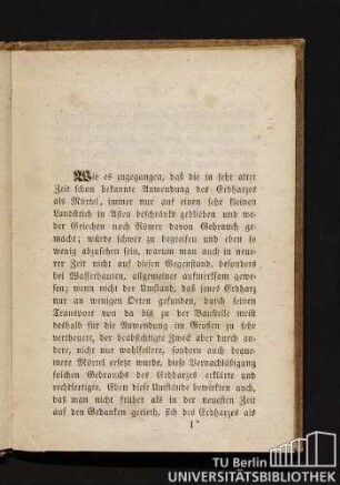 [Ueber die Bereitung des künstlichen Asphalt zu Pflasterungen, mit besondrer Rücksicht auf neue Versuche]