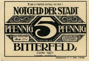 Notgeld - 5 Pfennig