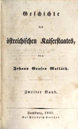 Geschichte von Östreich, 2