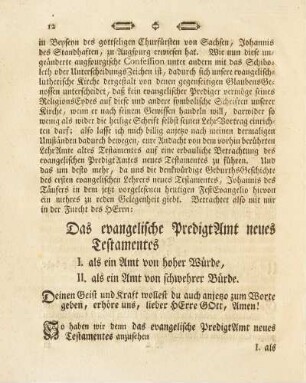 Das evangelische PredigtAmt neues Testamentes