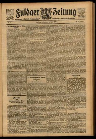 Ausgabe vom Freitag, den 05. April 1907.