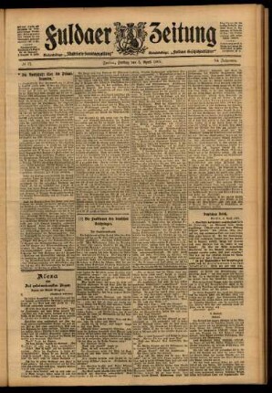 Ausgabe vom Freitag, den 05. April 1907.