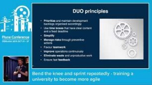Bend the knee and sprint repeatedly - training a university to become more agile