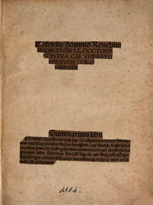 Defensio contra calumniatores suos Colonienses