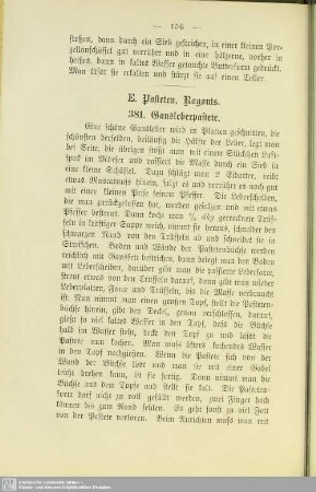 E. Pasteten, Ragouts