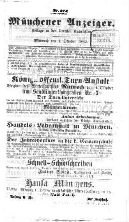 Neueste Nachrichten aus dem Gebiete der Politik. 1862, [a] = Münchener Anzeiger, 10 - 12