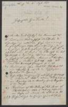 Brief von August von Krempelhuber an Unbekannt