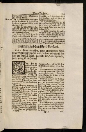 307-313, Auslegung nach dem Wort-Verstand
