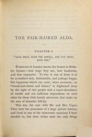 The fair-haired Alda : a novel, 1