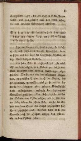 Wie sich die Beschaffenheit des Bodens aus seiner Lage und Oberfläche erkennen lasse