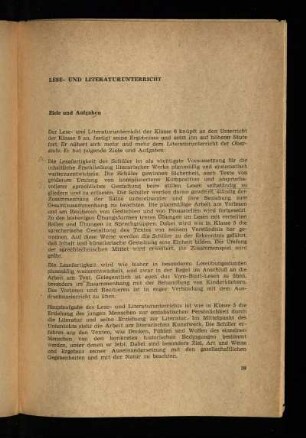 Lese- und Literaturunterricht