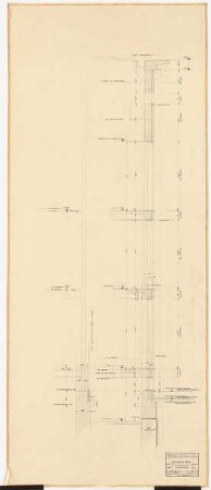 Schauspielhaus, Bochum: Zuschauerhaus: Fassadenschnitt 1:20