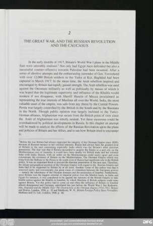 2 The Great War, And The Russian Revolution And The Caucasus