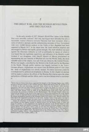 2 The Great War, And The Russian Revolution And The Caucasus