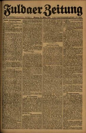 Ausgabe vom Montag, den 10. März 1919.