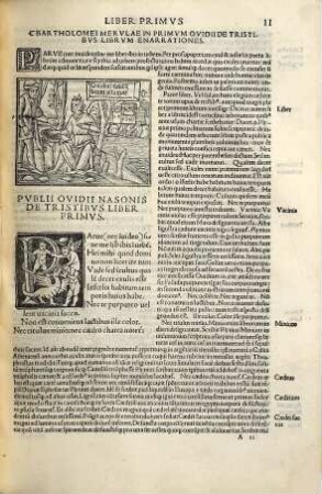 Libri de tristibus : nec non castigatissima tabula, quae omnia vocabula, omnesque historias, quaeque fecitu dignissima complectitur