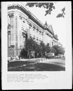 Deutsche Staatsbibliothek & ehemalige Preußische Staatsbibliothek