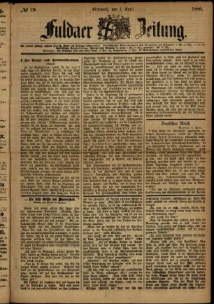 Ausgabe vom Mittwoch, den 07. April 1886.